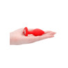 Ouch! Plug Bijou Anal Silicone Heart Rouge 6 x 2.8 cm